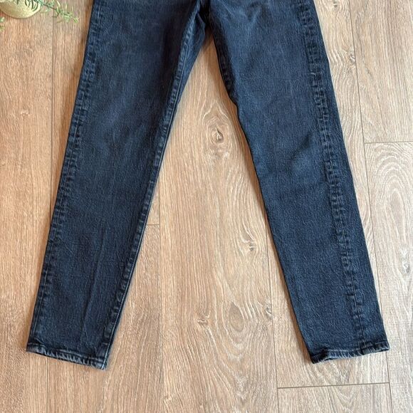 LEVIS WEDGIE FADED BLACK ANKLE JEANS SIZE 25 EUC BUTTON FLY - Picture 4 of 9